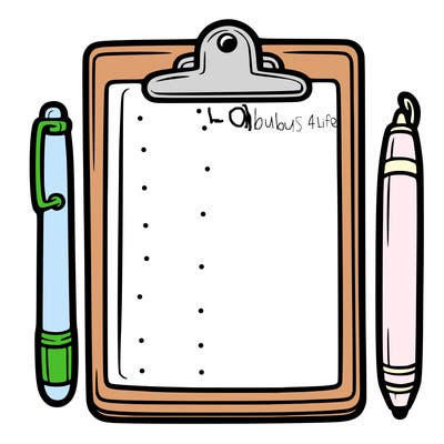 blank clip board with pen
