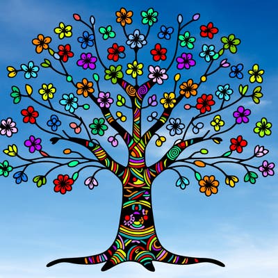 tree of life out of cherry blossom tree