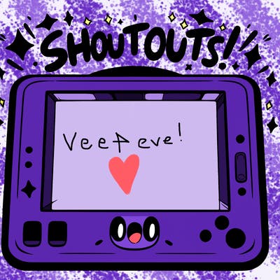 blank canvas that says above it shoutouts