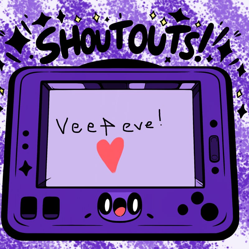 blank canvas that says above it shoutouts