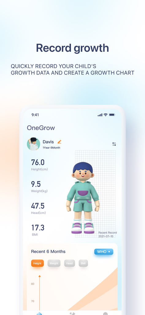 OneGrow - Child Growth Tracker - Health & Fitness App | MWM