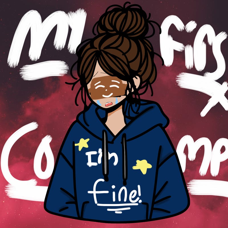 girl with messy hair bun with oversized hoodie