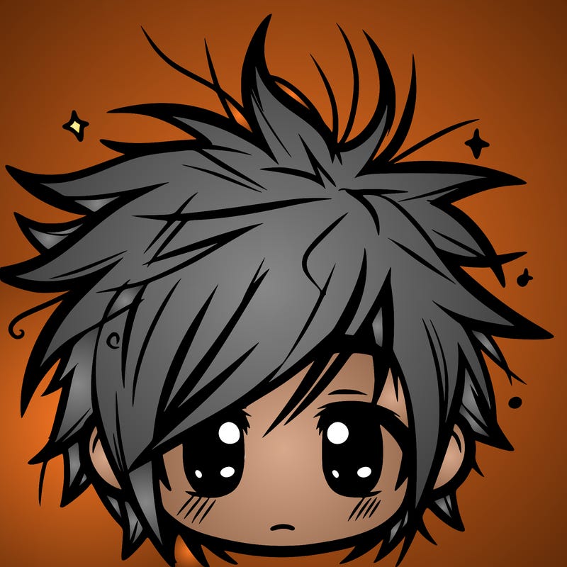 messy hair sharp eyes