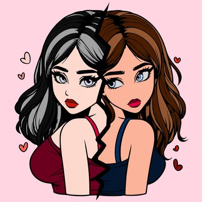 realistic girl split