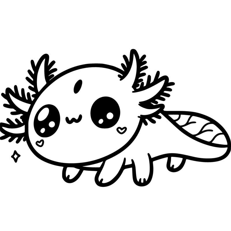 super cute axolotl