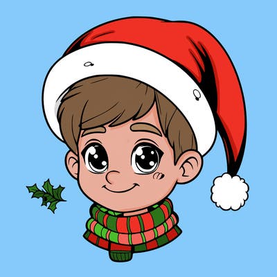 realistic christmas boy