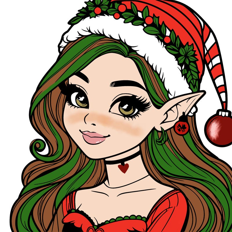 christmas girl elf realistic