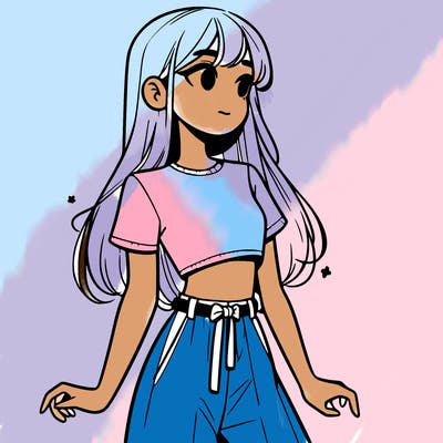 girl in a cute crop top