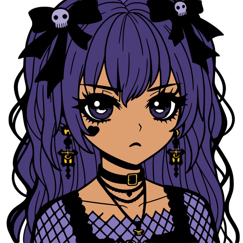 goth anime girl