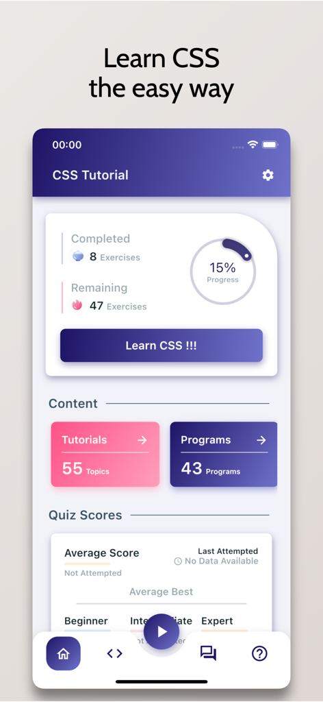 Learn CSS - OnePercent - Education App | MWM