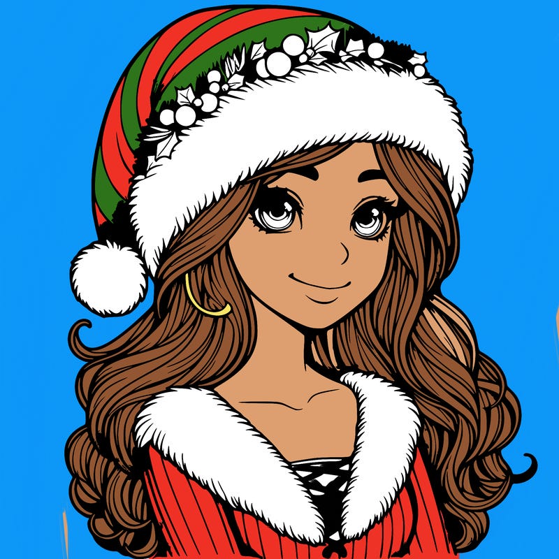 realistic christmas  girl