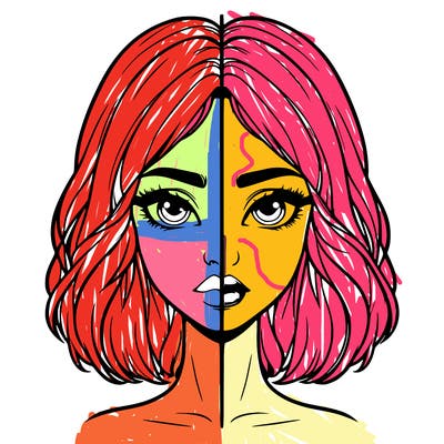 realistic girl split