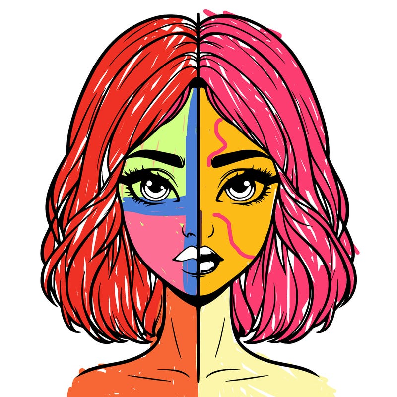 realistic girl split