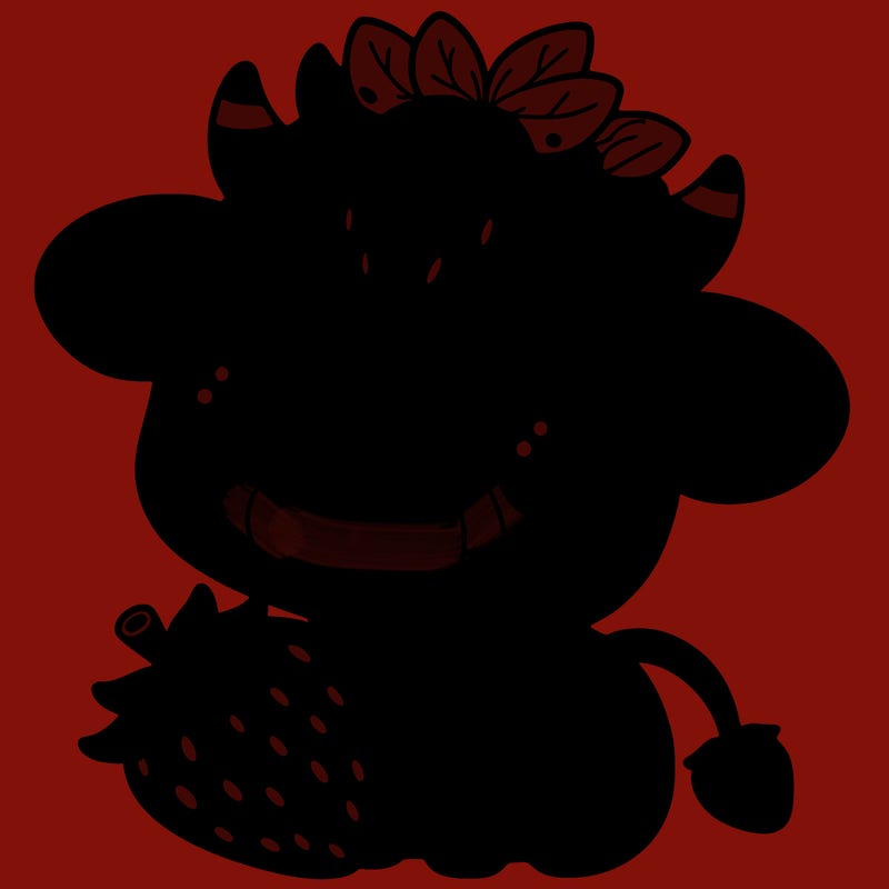 cute strawberry cow