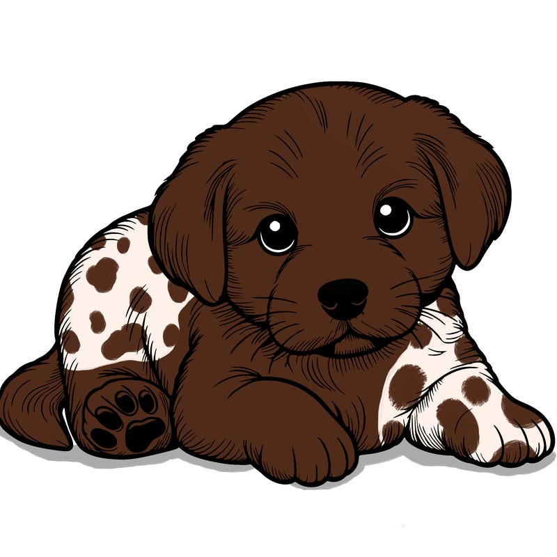 a cute realistic puppy