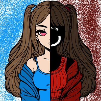 realistic girl split