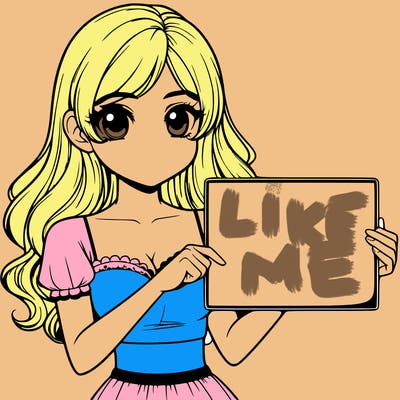 realistic pretty girl holding blank sign