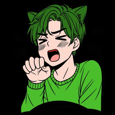 a guy mewing