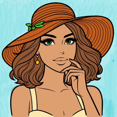 beautiful woman in hat