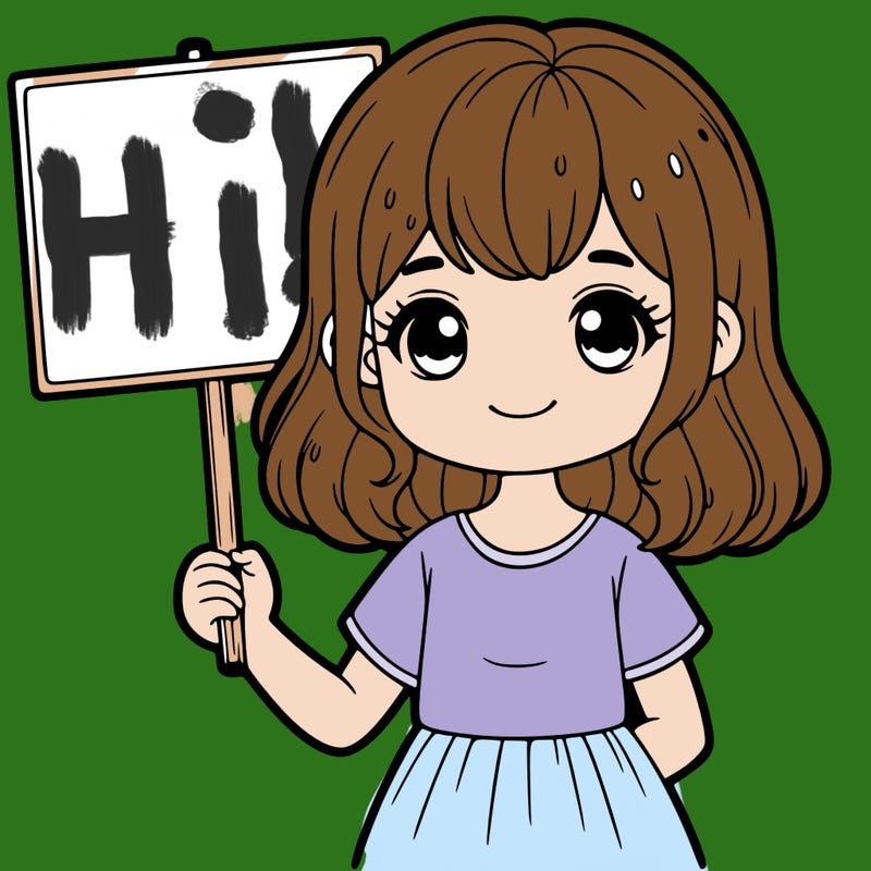 girl holding a sign