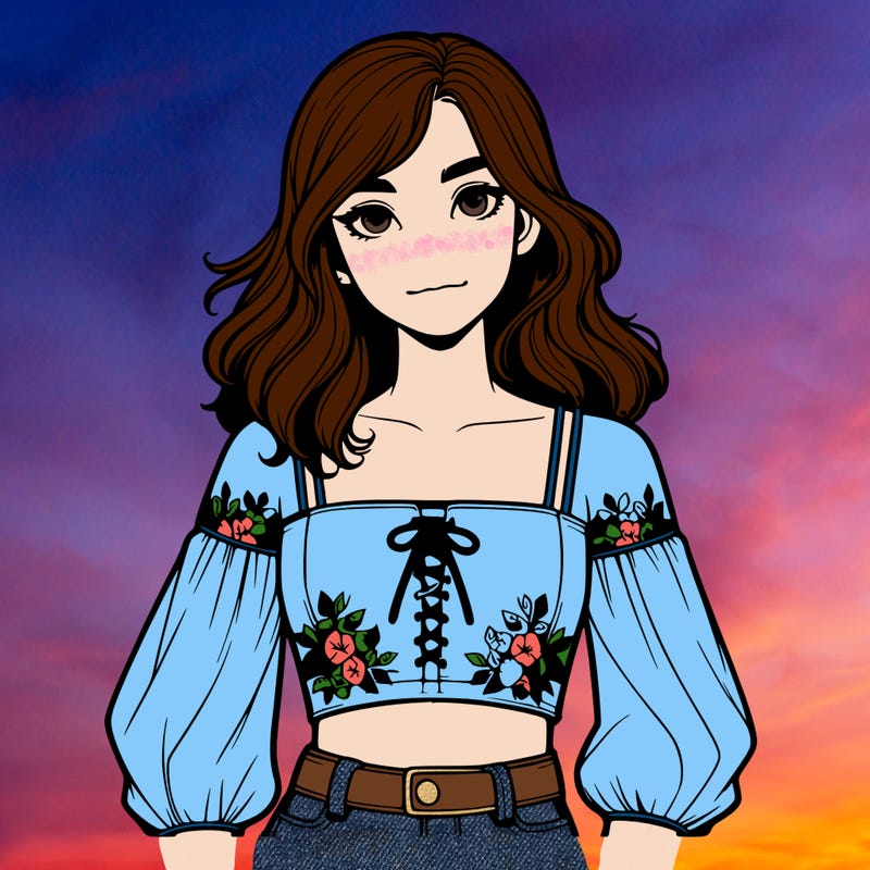 realistic girl with crop top