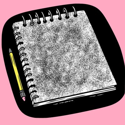 a blank sketch pad