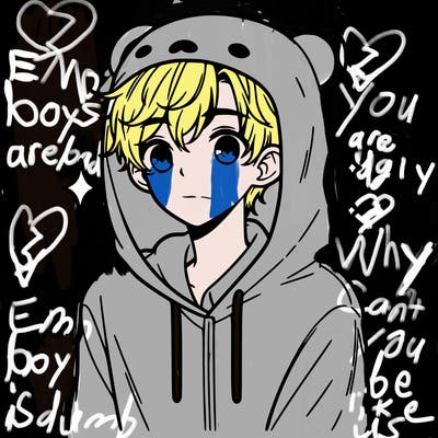 a 17 year old boy in a cute animal hoodie