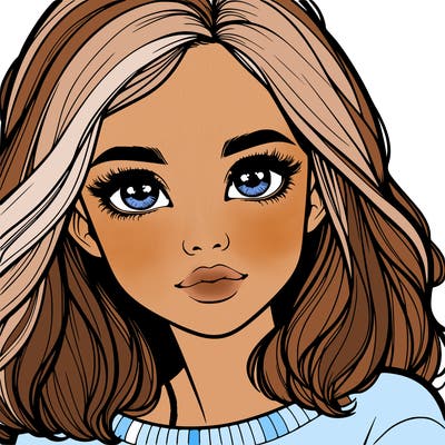 realistic girl whith cute eyes