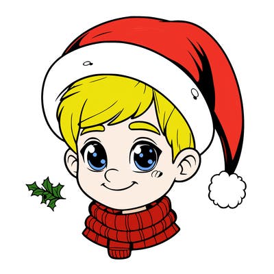 realistic christmas boy