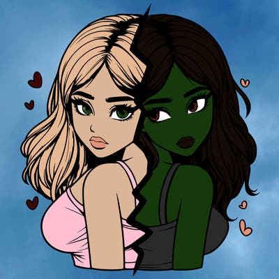 realistic girl split