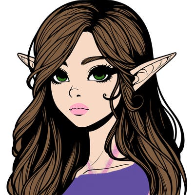 elf girl realistic dark fantasy