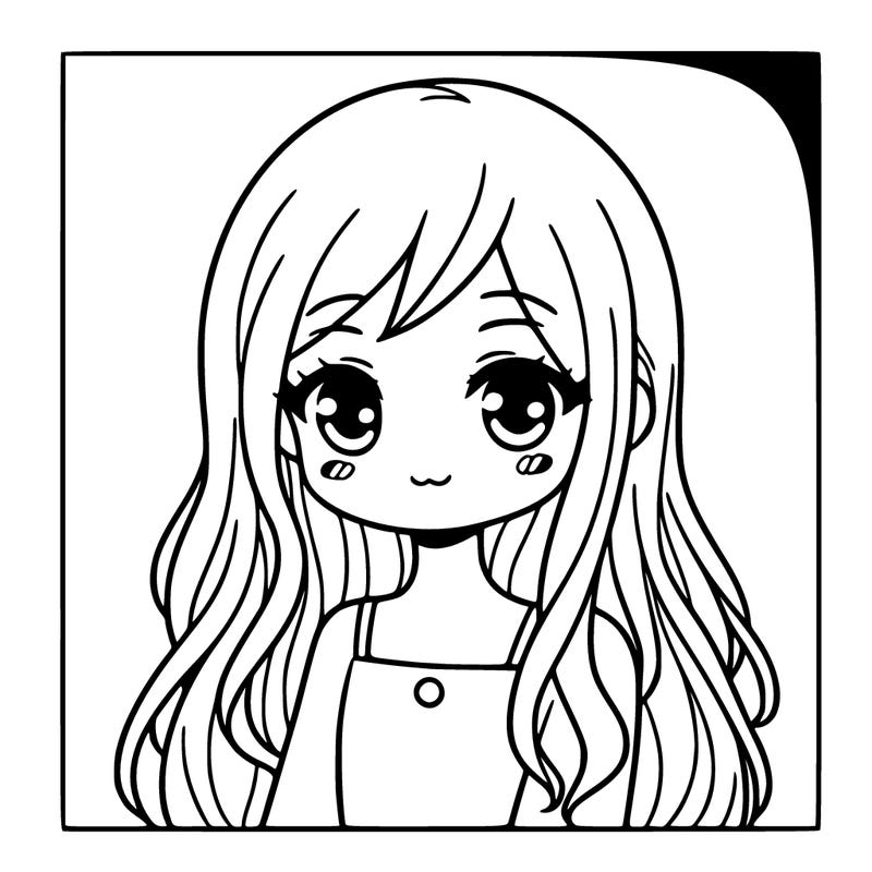 i would like a girl with long hair and a cute face