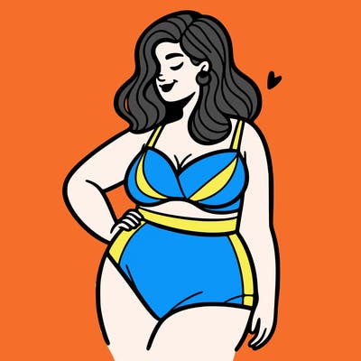 plus size woman bathing suit