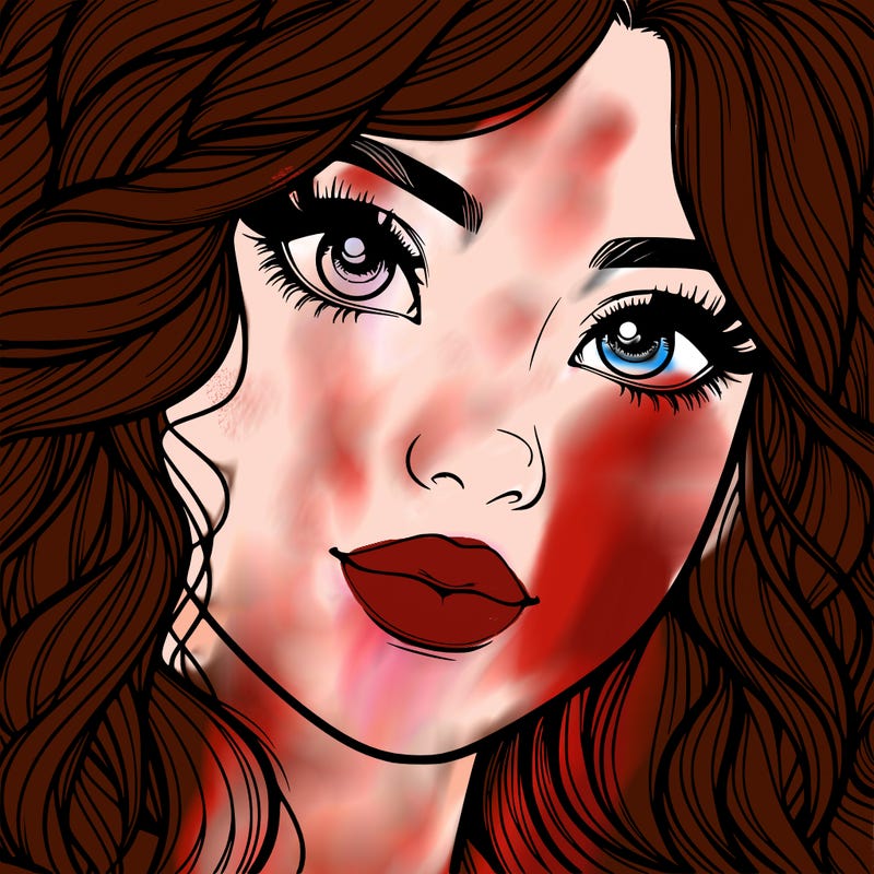 beautiful realistic girl close up to the camera with wavy hair,