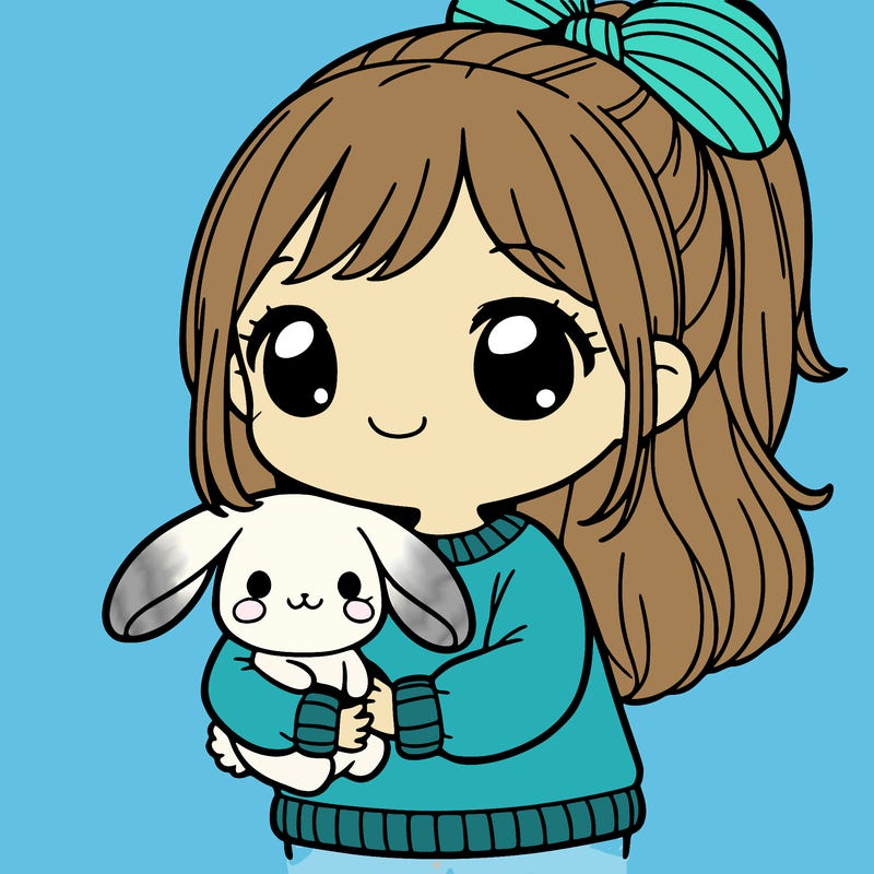 girl holding bunny