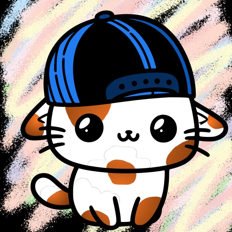 cat wearing baseball hat backwards