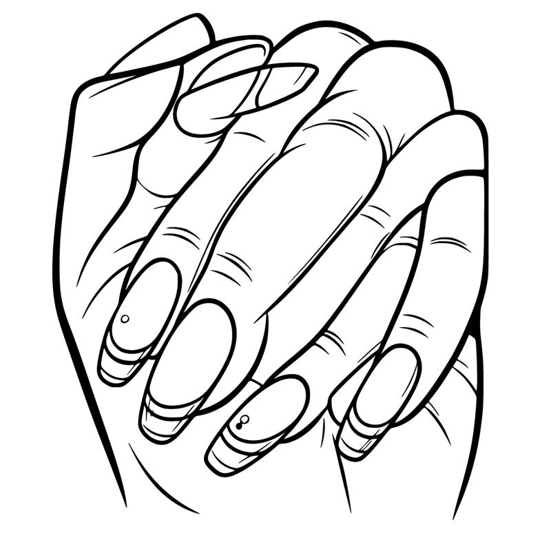 pretty french tip nails