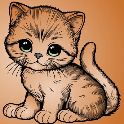 realistic baby kitten