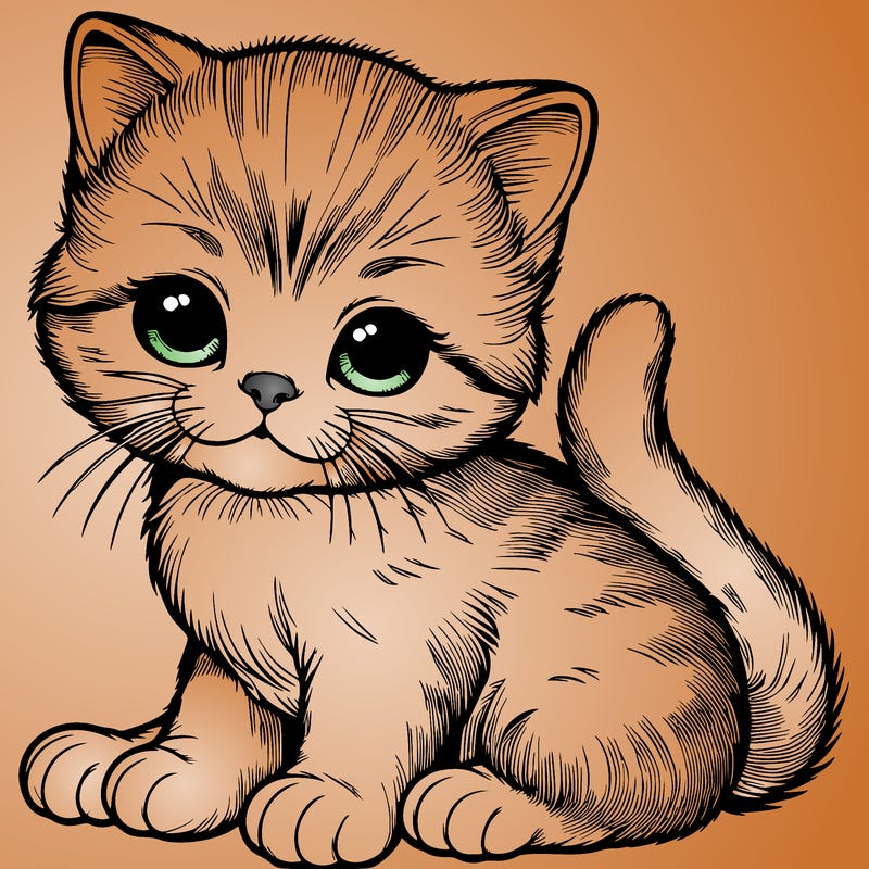 realistic baby kitten