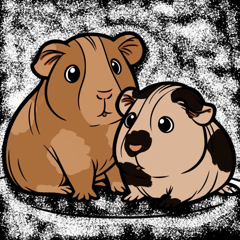 two guinea pigs