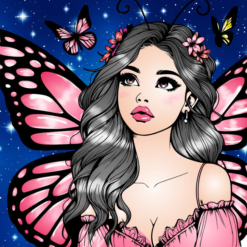 butterfly fairy realistic girl
