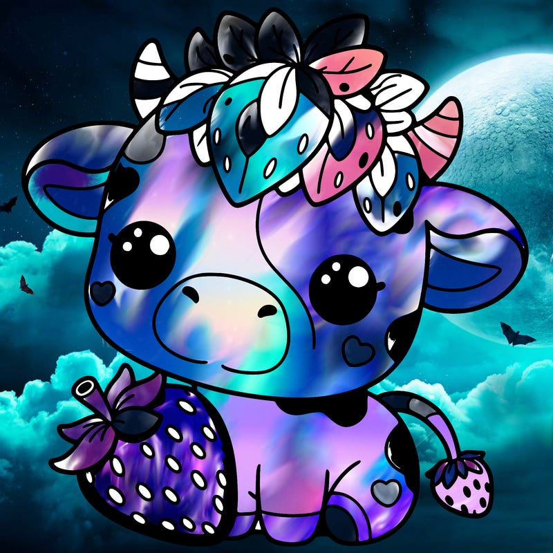 cute strawberry cow