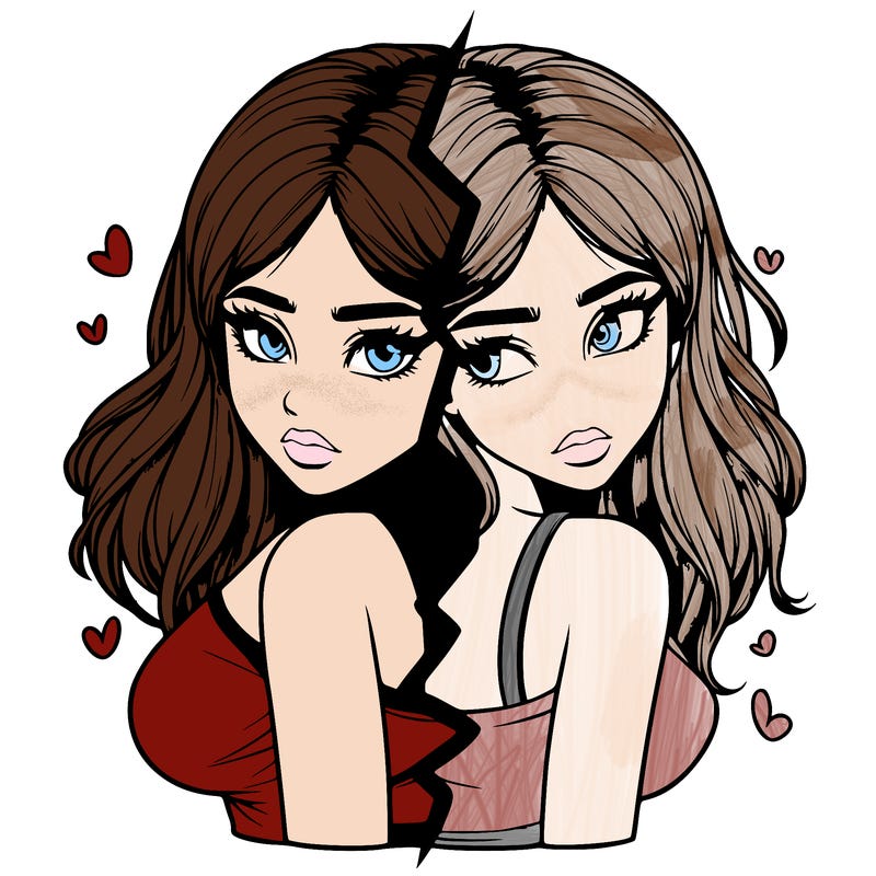 realistic girl split