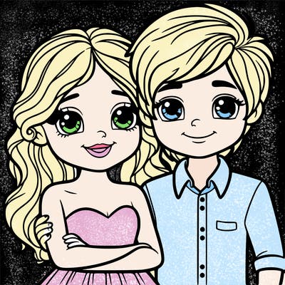 beautiful girl with boy