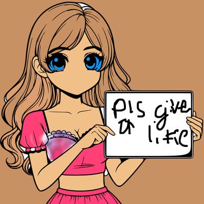 realistic pretty girl holding blank sign