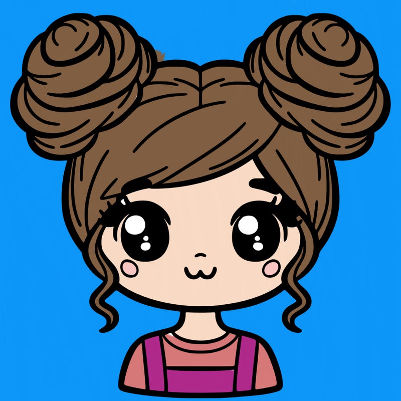 girl with buns cute