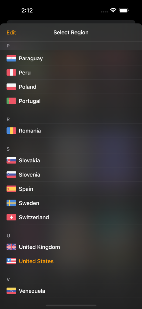 BestSellers for Book Store - Wählen Sie die Region-Ansicht, die eine Liste globaler Länder und Flaggen zur Entdeckung von Buchrankings anzeigt.