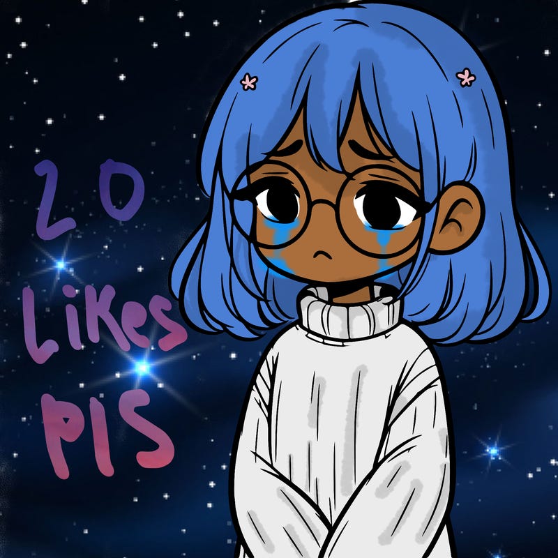 sad girl with glasses in a sweater