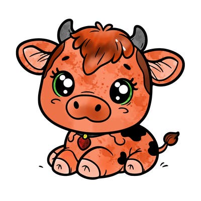 a cute cow
