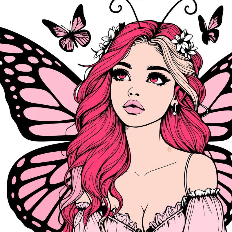 butterfly fairy realistic girl